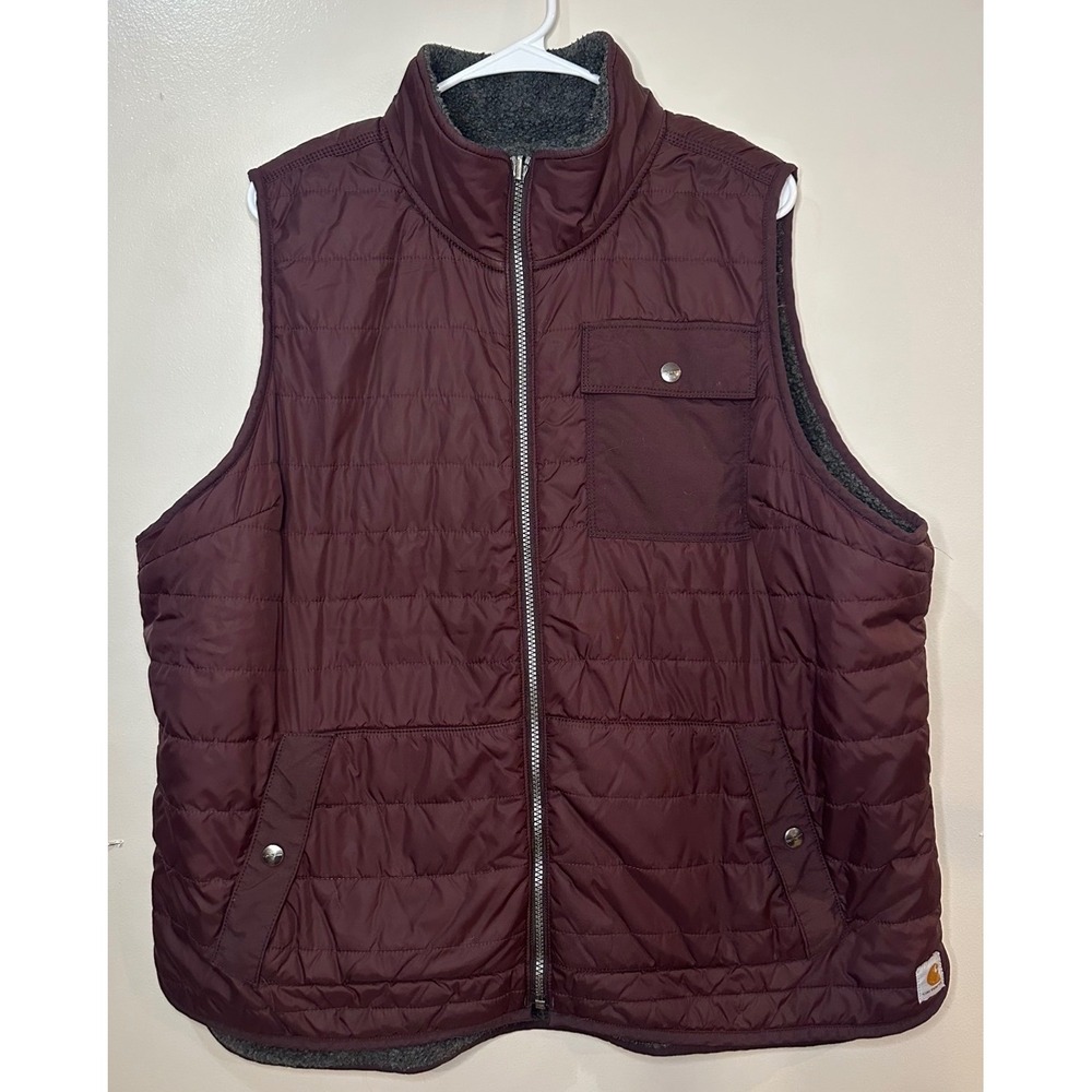 Carhartt Women's Amoret Rain Defender Quilted Zip Vest Size XXL (20) Relaxed Fit